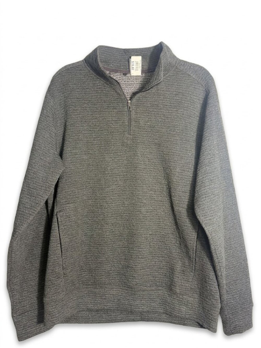 VRST Recharge Lunar 1/4 Zip Pullover Heather Charcoal Gray Men's Large NWT